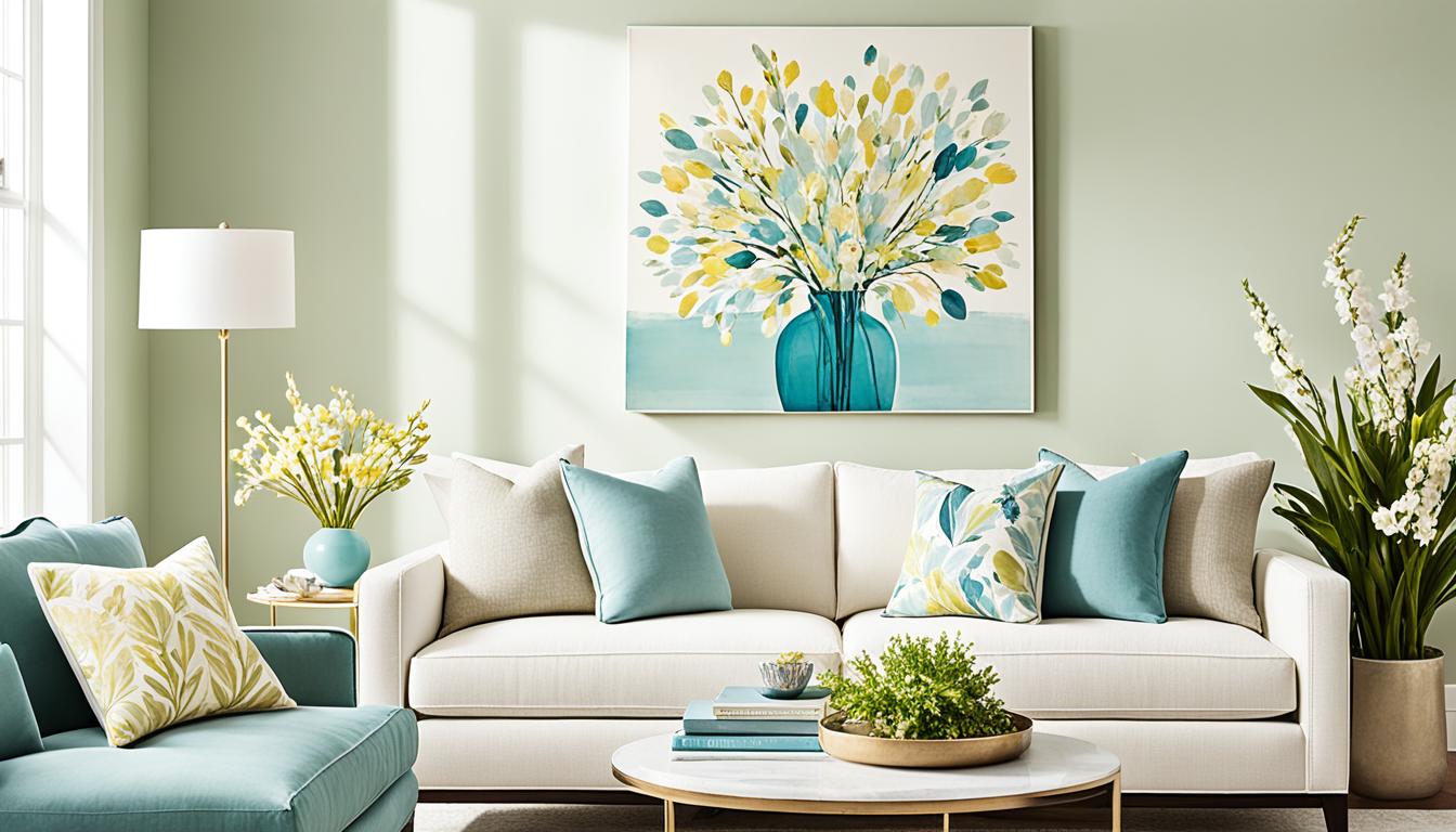 Spring Modern Living Room Decor Wall Art Decor Monochromatic color schemes